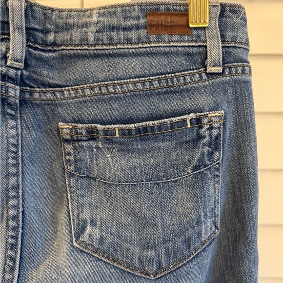 PAIGE Women's Kylie Crop Lightly Distressed Blue Ankle Jeans Size 28 - Picture 9 of 9